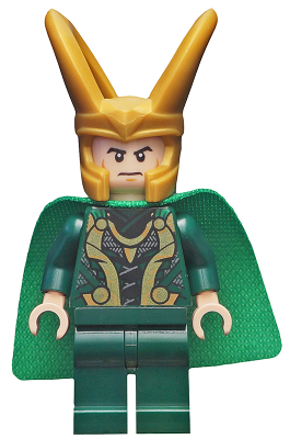 Loki - Spongy Cape (Juniors), Dark Green Legs (sh0644)