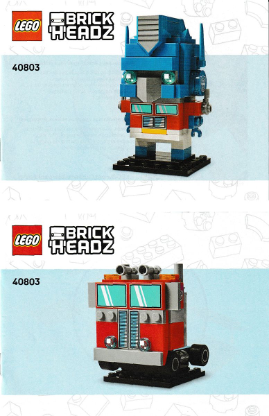 40803 Optimus Prime Robot & Vehicle (Used) LEGO BrickHeadz