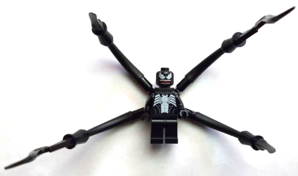 Venom - White Teeth Parted, 4 Back Appendages Large (sh0895)