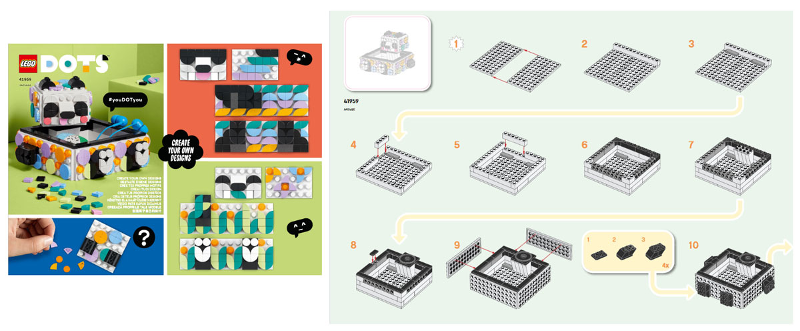 41959 Cute Panda Tray (Used) LEGO DOTS