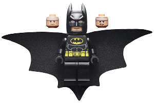 Batman - Black Suit with Yellow Belt and Crest (sh0648)