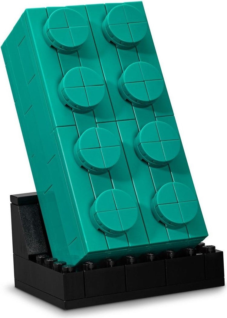 6346101 Buildable 2x4 Teal Brick (Retired) LEGO Promotional