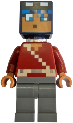 Hero - Dark Red Torso, Dark Bluish Gray Legs, Neck Bracket (min203)