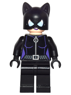 Catwoman - Black Suit with Dark Purple Trim, Dark Purple Lips (sh0006)