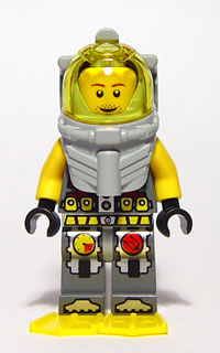 Atlantis Diver 4 - Lance Spears - With Yellow Flippers and Trans-Yellow Visor (atl018)