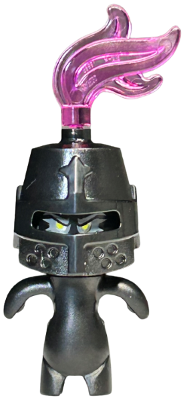 Grimspawn - Black Helmet Castle Closed, Trans-Dark Pink Plume (drm002)