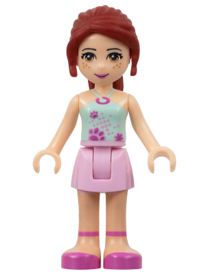 Friends Mia - Bright Pink Skirt, Light Aqua Halter Neck Top (frnd0022)