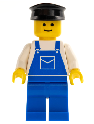 Overalls Blue with Pocket, Blue Legs, Black Hat (ovr015)