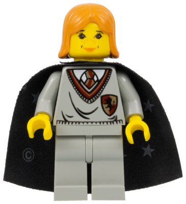 Ginny Weasley - Gryffindor Shield Torso, Light Gray Legs, Black Cape with Stars (hp030)