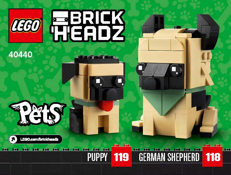 40440 German Shepherds (Certified) LEGO BrickHeadz