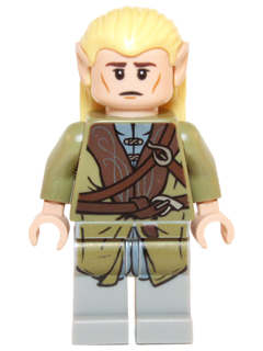Legolas - Olive Green Robe, Short Cheek Lines (dim008)