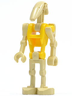 Battle Droid Commander - Yellow Torso, Angled Arm and Straight Arm (sw0184)