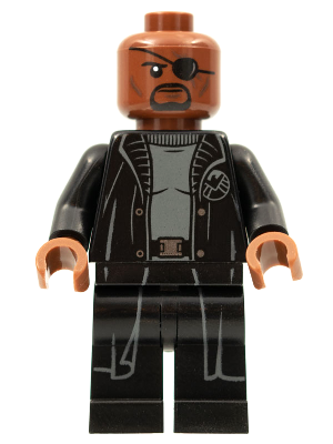 Nick Fury - Gray Sweater and Black Trench Coat, No Shirt Tail (sh0585b)