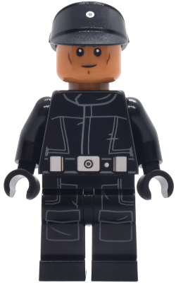 Imperial Shuttle Pilot - Medium Nougat Head, Imperial Officer Cap (sw1480)