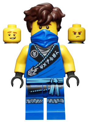 Jay - Legacy, Rebooted, Ninjago Logogram 'MASTER' on Torso, Hair (njo0576a)