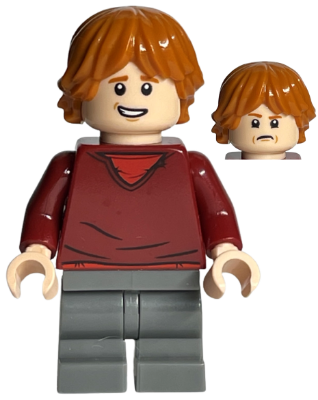 Ron Weasley - Dark Red Sweater, Dark Bluish Gray Medium Legs (hp180)