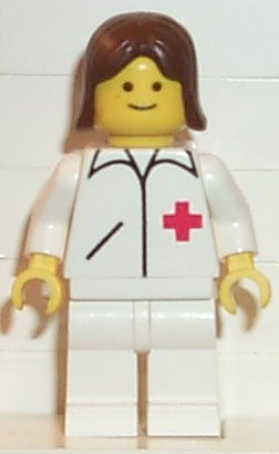 Doctor - Straight Line, White Legs, Brown Female Hair (doc018)