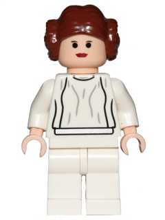 Princess Leia - White Dress, Simple Belt, Large Eyes (sw0175b)