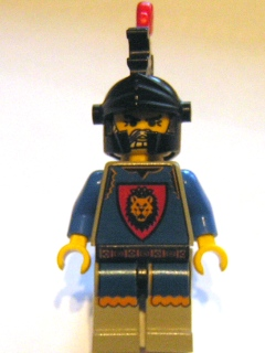 Knights Kingdom I - King Leo, Black Dragon Helmet, Red Plume Feather Triple (cas020)