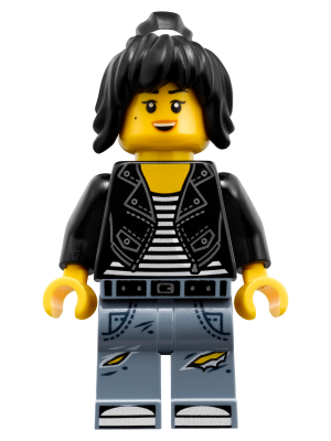 Nya - Leather Jacket and Jeans High School Outfit (njo0355)
