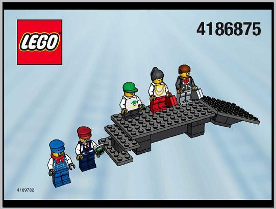 4186875 9V Platform and Mini-Figures (Used) LEGO Trains