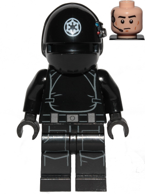 Imperial Gunner - Helmet with White Imperial Logo, Light Nougat Head (sw1045)