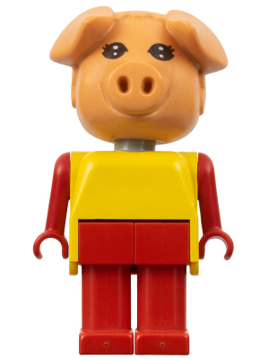 Fabuland Pig - Patricia Piglet (Pat), Red Legs, Yellow Top (fab11e)