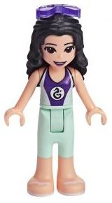 Friends Emma - Light Aqua and Dark Purple Wetsuit, Sunglasses (frnd0305)