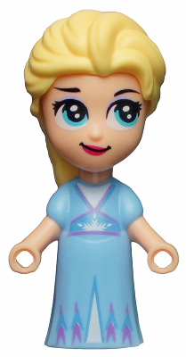 Elsa - Micro Doll, Bright Light Blue Dress, Closed Mouth Lopsided Grin (dp110)