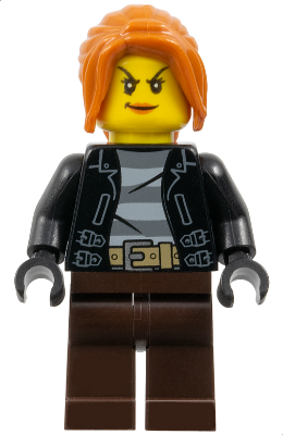Police - City Bandit Crook Female, Dark Orange Hair (cty0631)