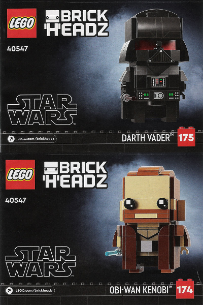 40547 Obi-Wan Kenobi & Darth Vader (Certified) LEGO BrickHeadz