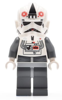 AT-AT Driver - Red Imperial Logo, Bluish Grays, Black Head, Stormtrooper Type 2 Helmet (sw0262)