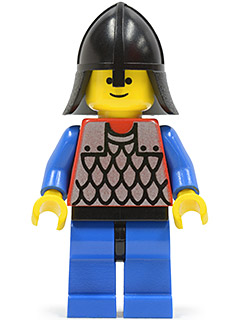Scale Mail - Red with Blue Arms, Blue Legs with Black Hips, Black Neck-Protector (cas153)