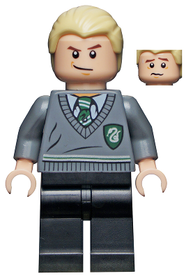 Draco Malfoy - Slytherin Stripe and Shield Torso, Black Legs (hp115)