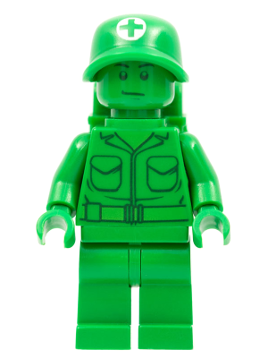 Green Army Man - Medic with Backpack (toy002)