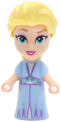 Elsa - Micro Doll, Bright Light Blue Dress, Open Mouth Smile (dp230)