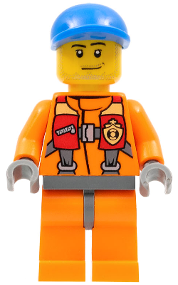 Coast Guard City - Rescuer, Orange Jacket (cty0409)
