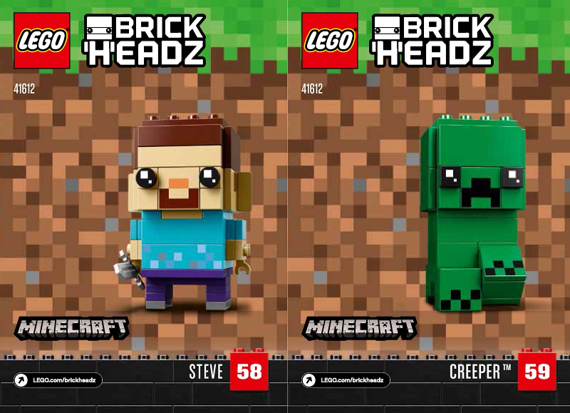 41612 Steve & Creeper (Certified) LEGO BrickHeadz