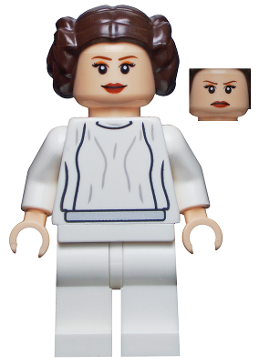 Princess Leia - White Dress, Simple Belt, Large Eyelashes (sw0337)
