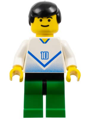 Soccer Player White & Blue Promo Player with Shirt #10 (soc099)