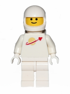 Classic Space - White with Air Tanks and Motorcycle (Standard) Helmet, Logo High on Torso (Second Reissue) (sp006new2)