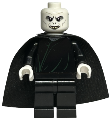 Lord Voldemort - White Head, Black Cape, Dark Green Robe Lines (hp098)