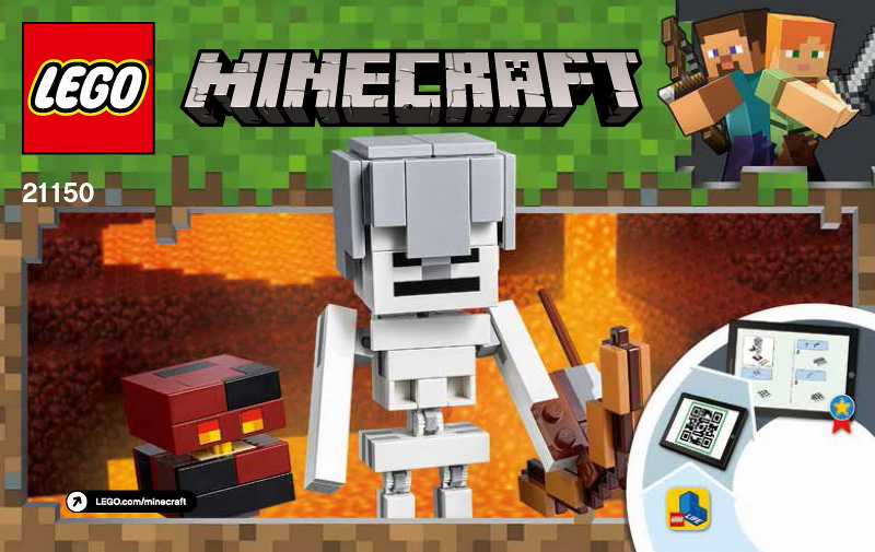 21150 Minecraft Skeleton BigFig with Magma Cube (Used) LEGO Minecraft