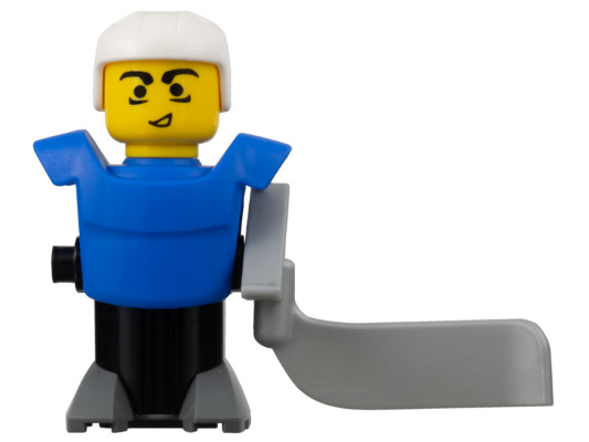 McDonald's Sports Hockey Player - Blue Torso and Black Base without Stickers (hky011)