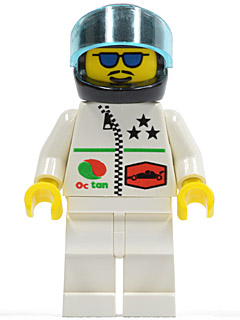 Octan - Stars, White Legs, Black Helmet, Trans-Light Blue Visor (oct041)