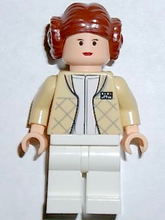 Princess Leia - Hoth Outfit, Tan Jacket, Textured Hair with Buns (sw0113)
