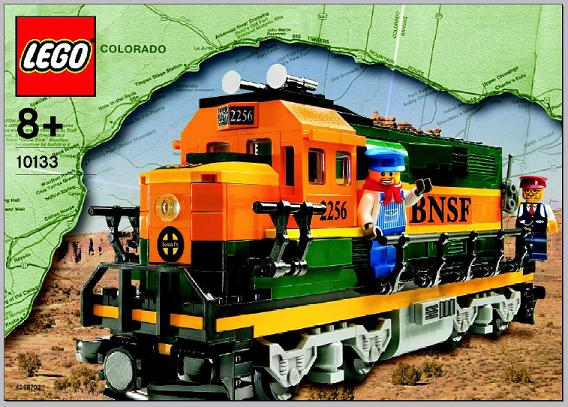 10133 Burlington Northern Santa Fe (BNSF) GP-38 Locomotive (Used) LEGO Trains