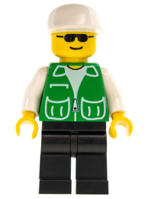 Jacket Green with 2 Large Pockets - Black Legs, White Cap (trn030)