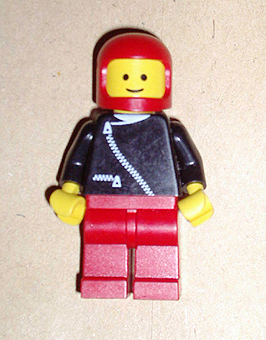 Jacket with Zipper - Black, Red Legs, Red Classic Helmet (zip041)