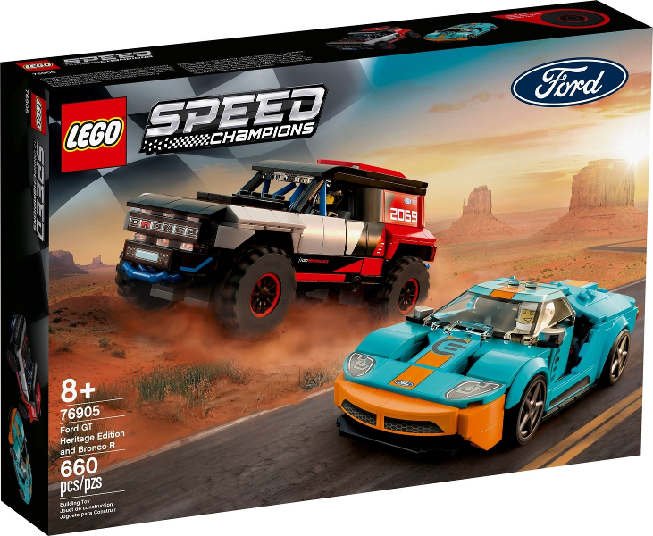 76905 Ford GT Heritage Edition and Bronco R (Retired) LEGO Speed Champions